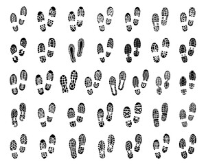 SVG Black prints of shoes on a white background
