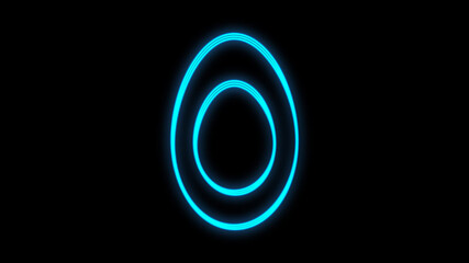 Easter egg neon icon. Elements of Religion set. Simple icon for websites, web design, mobile app, info graphics