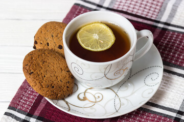 cup of tea and cookies