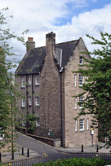 Fototapeta na wymiar Traditional Modern Scottish Apartment Building in Stone 