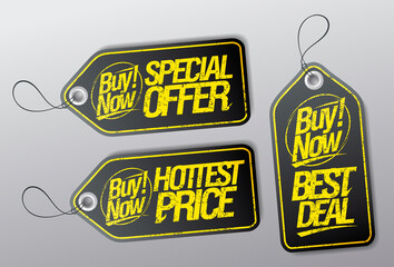 Special offer, hottest price and best deal tags