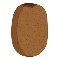 Kiwi fruit. Isolated element, object on a white background. Ripe useful. Organic, eco. Drawn by hands. Healthy natural food, vitamins.