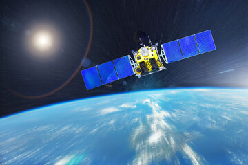 An orbiting communications satellite and other researchers with probes rushes into Earth's orbit....