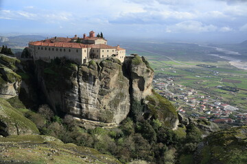 Fototapeta na wymiar North Greece Kalampaka Meteora monasteries