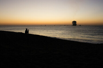 Paisaje del amanecer en la playa de Los Cabos