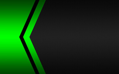 Black and green abstract vector background with polygonal pattern. Template for your banner and presentation. Modern vector design illustration