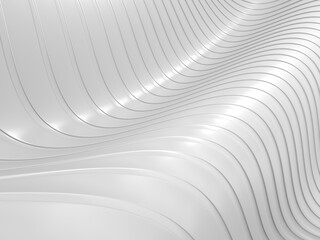 White abstract stripes wavy background