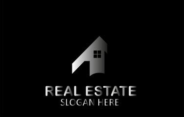 Minimalist Real Estate Logo Design Vector