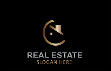 Modern House Real Estate Logo Design Vector