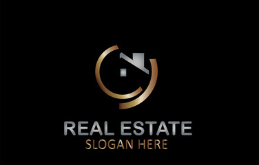 House Property Real Estate Logo Design Vector