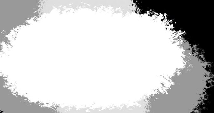 Frozen ice effect, screen wipe transition (3 variants). Alpha channel, luminance matte, white splatter shapes animated on black background.