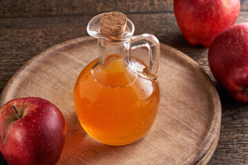 Apple cider vinegar in a bottle