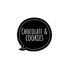 ''Chocolate and cookies'' Lettering