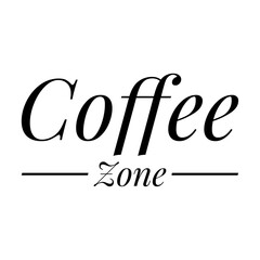 ''Coffee zone'' Lettering