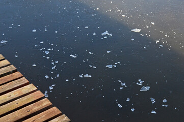ice on a lake