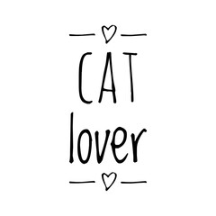 ''Cat lover'' Lettering