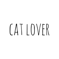 ''Cat lover'' Lettering