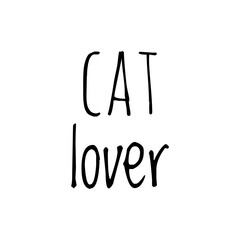 ''Cat lover'' Lettering
