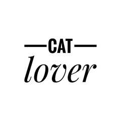 ''Cat lover'' Lettering