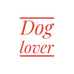 ''Dog lover'' Lettering