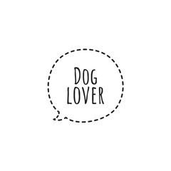 ''Dog lover'' Lettering