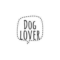 ''Dog lover'' Lettering