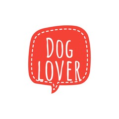 ''Dog lover'' Lettering