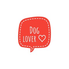 ''Dog lover'' Lettering
