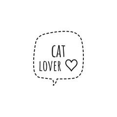 ''Cat lover'' Lettering
