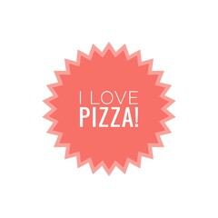 ''I love pizza'' Lettering