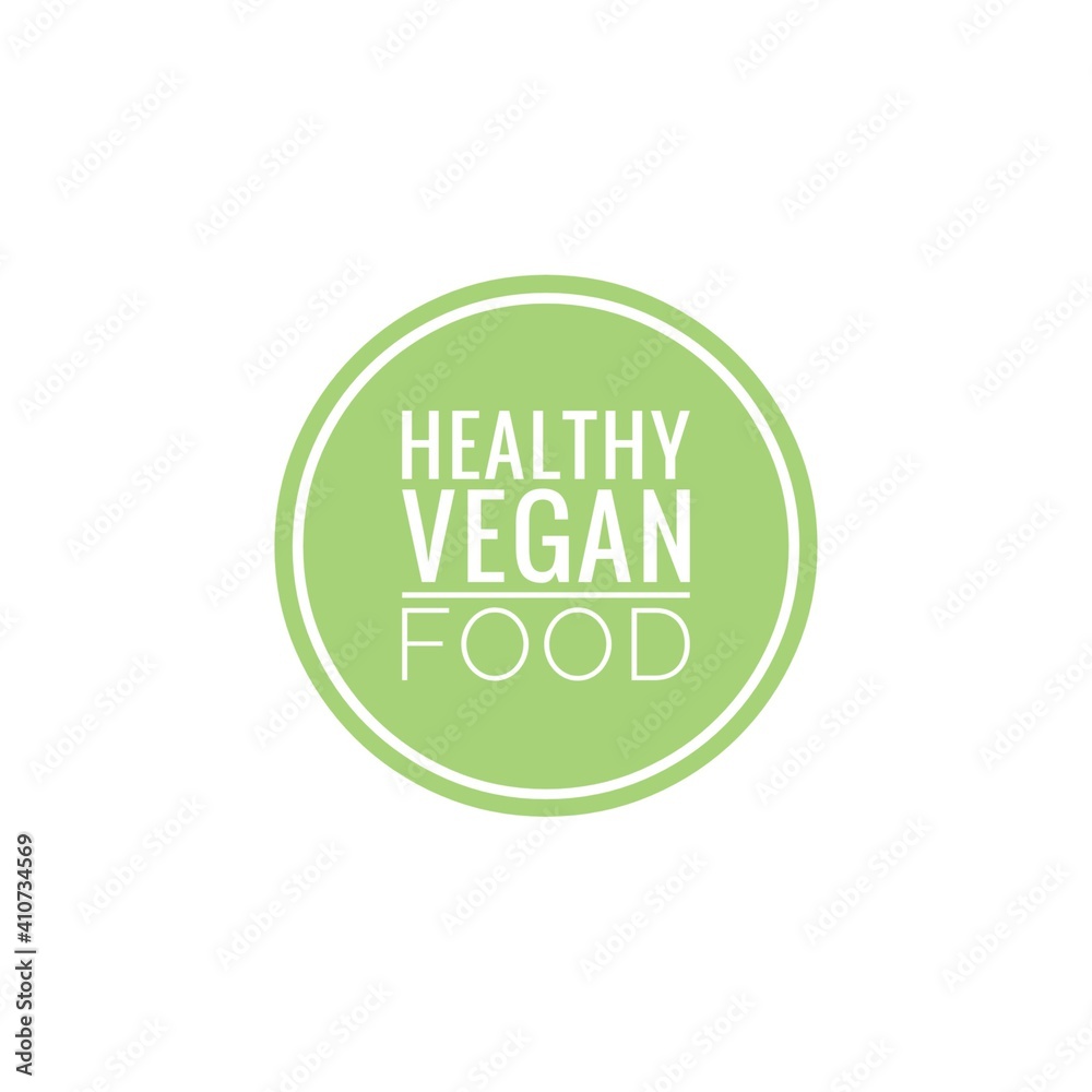 Wall mural ''Healthy vegan food'' Lettering