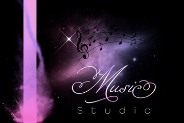 Music Studio DJ Speaker Background