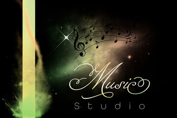 Music Studio DJ Speaker Background