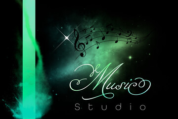 Music Studio DJ Speaker Background