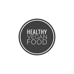 ''Healthy vegan food'' Lettering