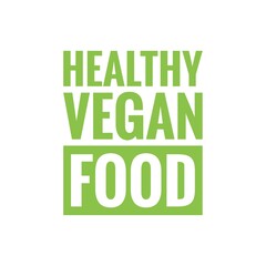 ''Healthy vegan food'' Lettering