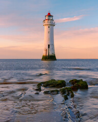 lighthouse at sunset