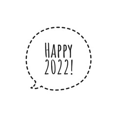 ''Happy 2022'' Lettering