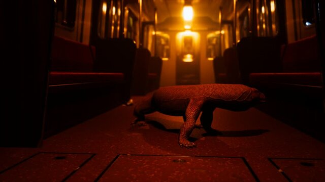 comodo dragon in underground metro station