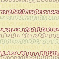 Simple wavy line repeat pattern design