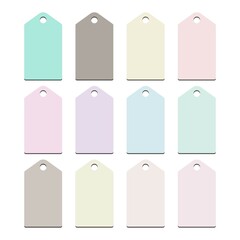 Product label set. Colorful product labels. Abstract elements, vector illustration isolated on backgrounds. Gift tags vector.