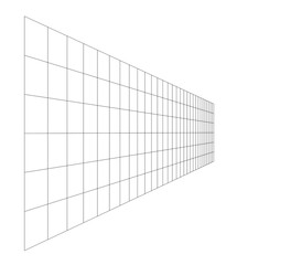 grid perspective wall, blank	
