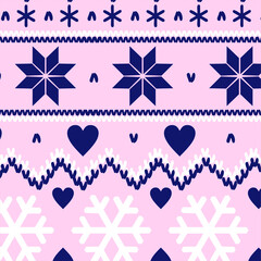 Nordic pattern illustration vector. New Year or winter design. Sweater ornaments for scandinavian pattern. Vector illustration.