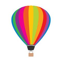 Colorful hot air balloon, vector illustration