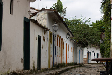 Fototapeta na wymiar street in the town of island