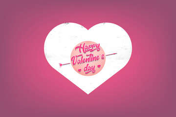 Heart with japanese national flag colors. Flag of Japan in the form of a heart made on an isolated background. Design pattern for greeting card on an Valentines day. Vector illustration