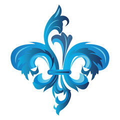 Fleur de lis. Medieval heraldic decoration - Vector