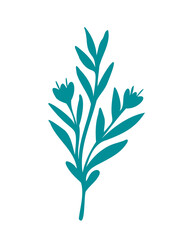 Plant drawing, modern design. Abstract Plant Art design for print, cover, wallpaper. Vector illustration