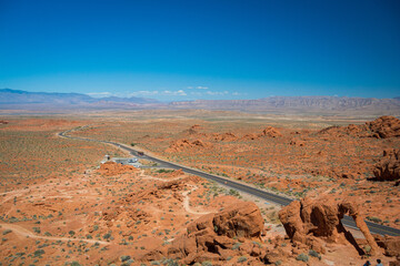 Valley of Fire, View from Elephant Rock, Nevada, US