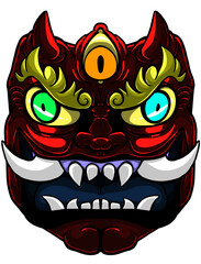 careta de demonio japones